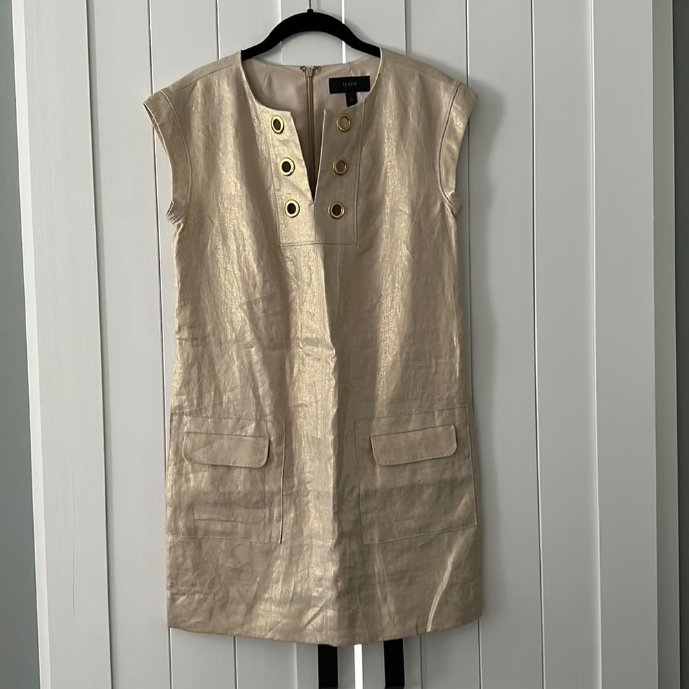 Gold J.Crew dress